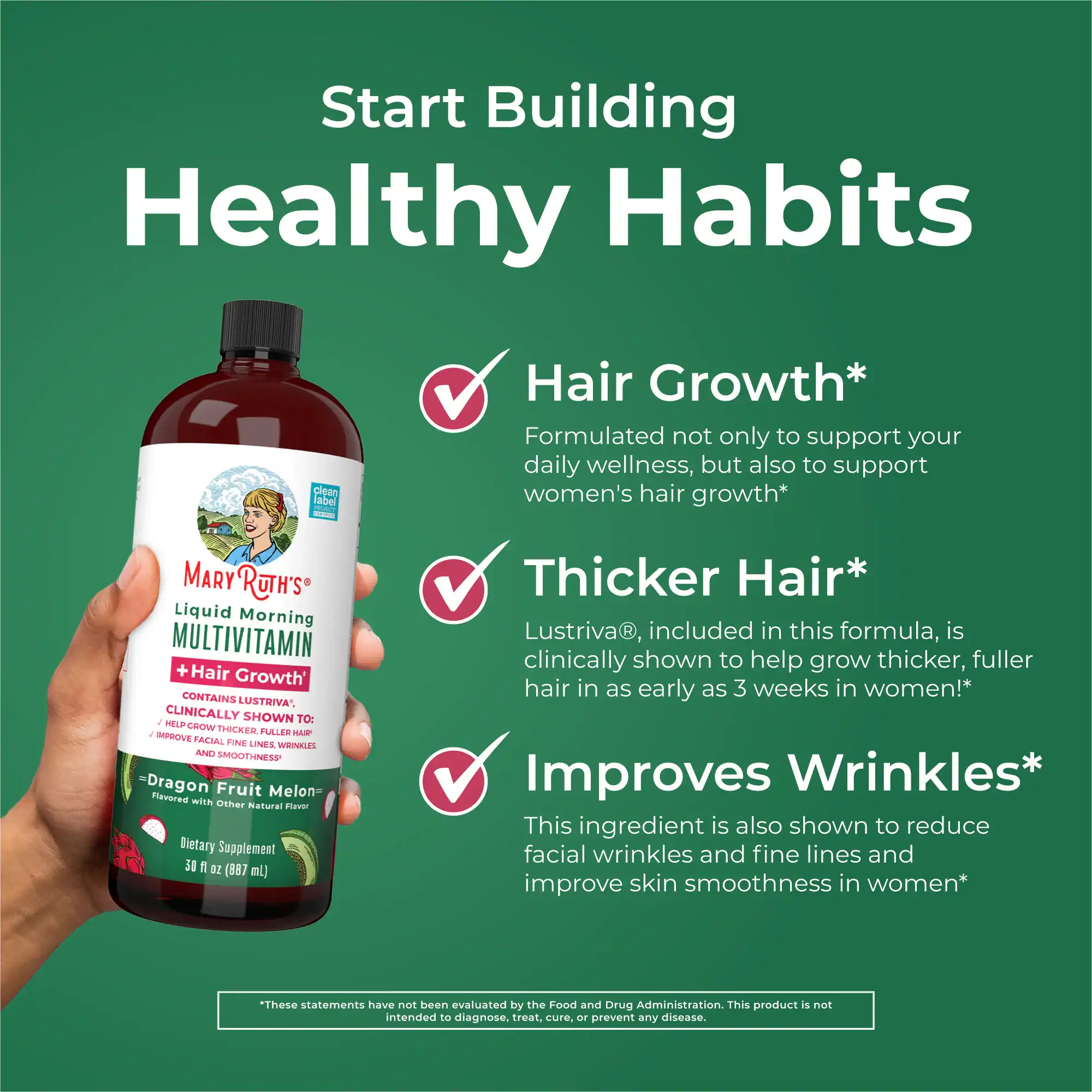 MaryRuth’s Liquid Morning Multi-Vitamin + Hair Growth (15 fl oz) - Image 3