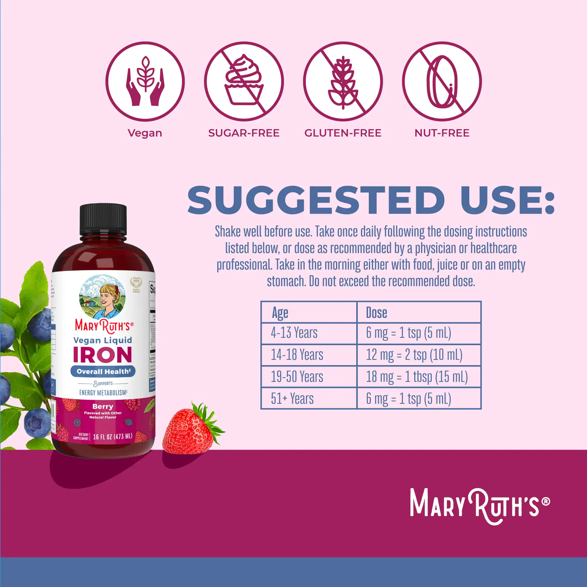 MaryRuths Vegan Liquid Iron (16 fl oz) - Image 4