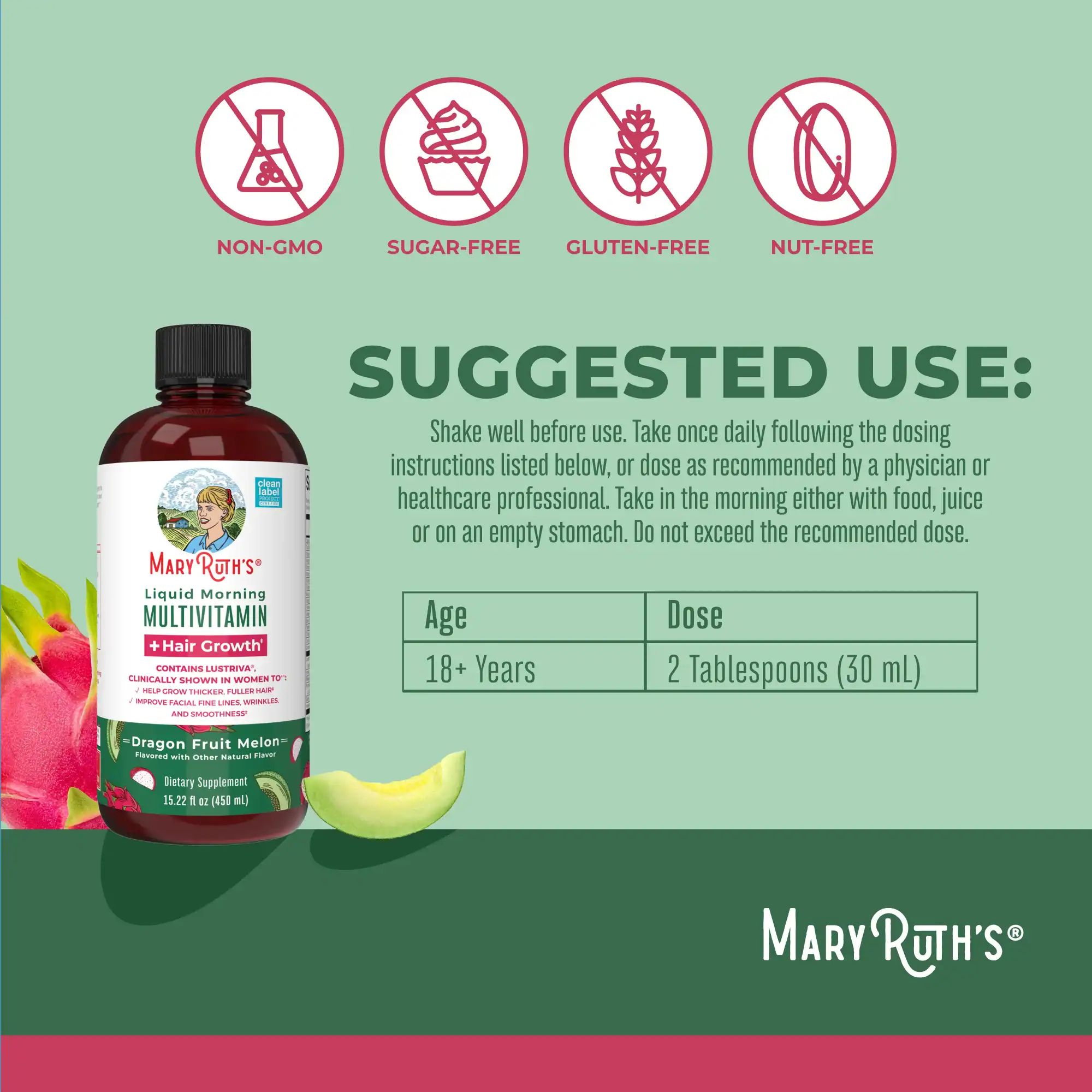 MaryRuth’s Liquid Morning Multi-Vitamin + Hair Growth (15 fl oz) - Image 4