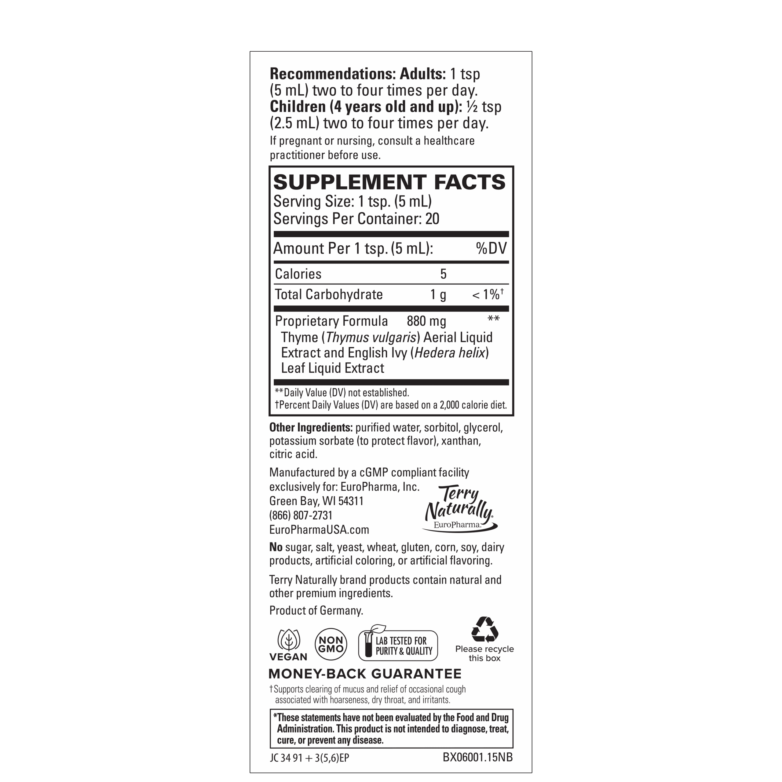 bronchial clear syrup facts