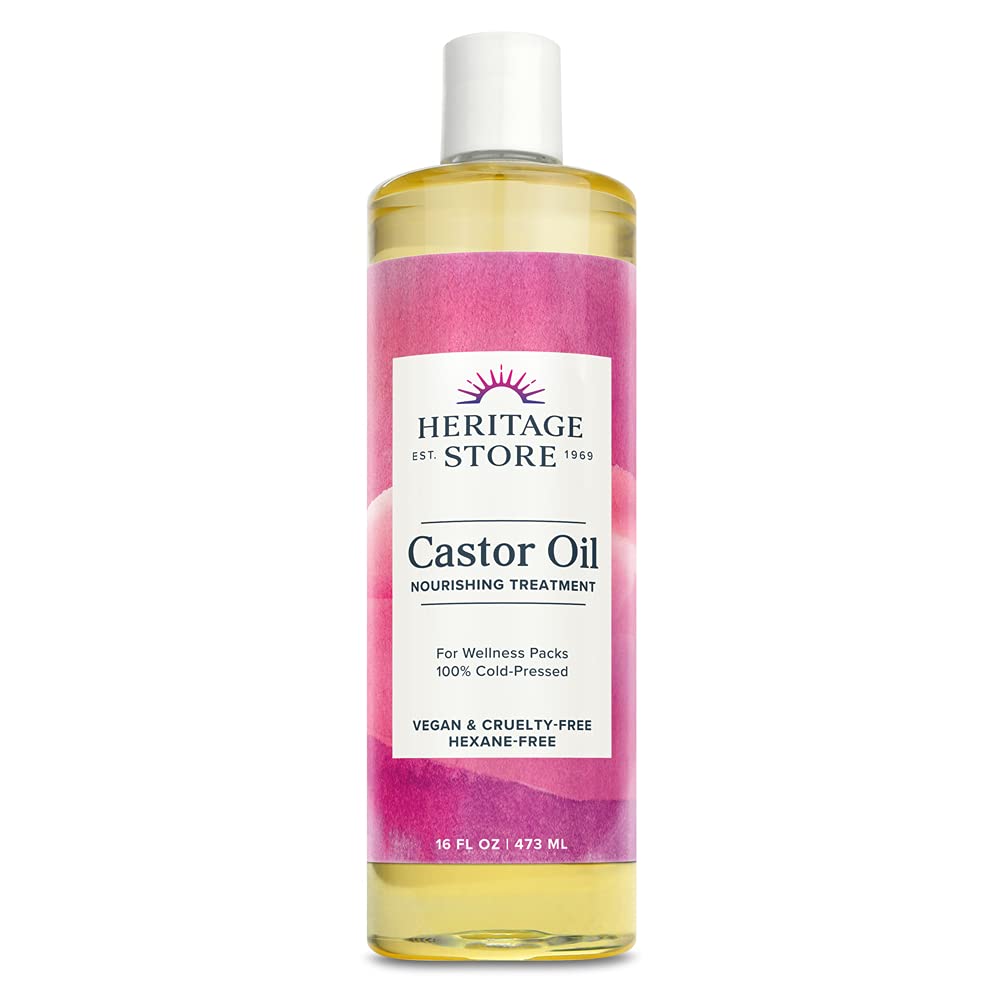 heritage store castor oil 16 oz plastic bottle