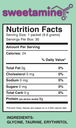 sweetamine nutrition facts