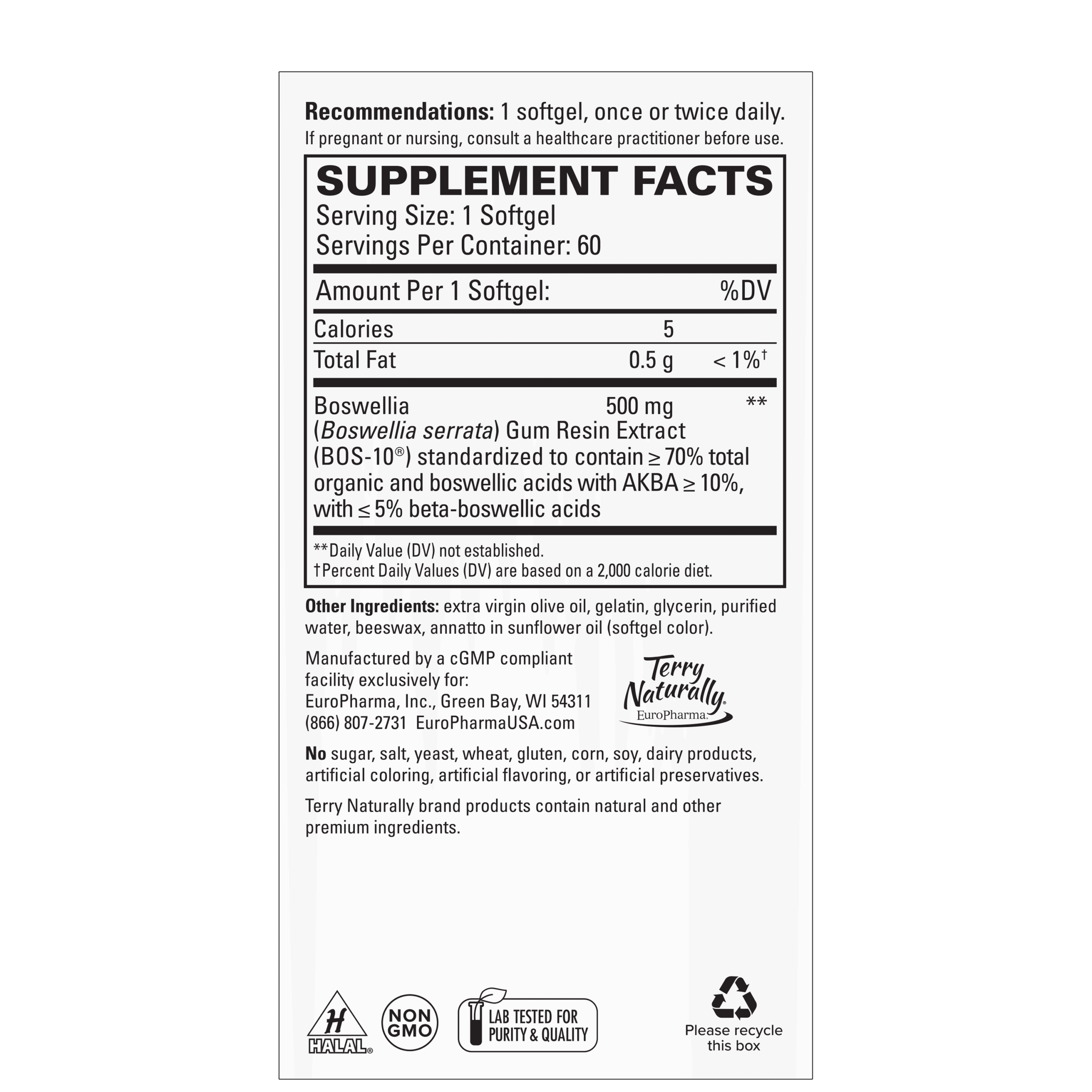 bosmed 500 extra strength facts