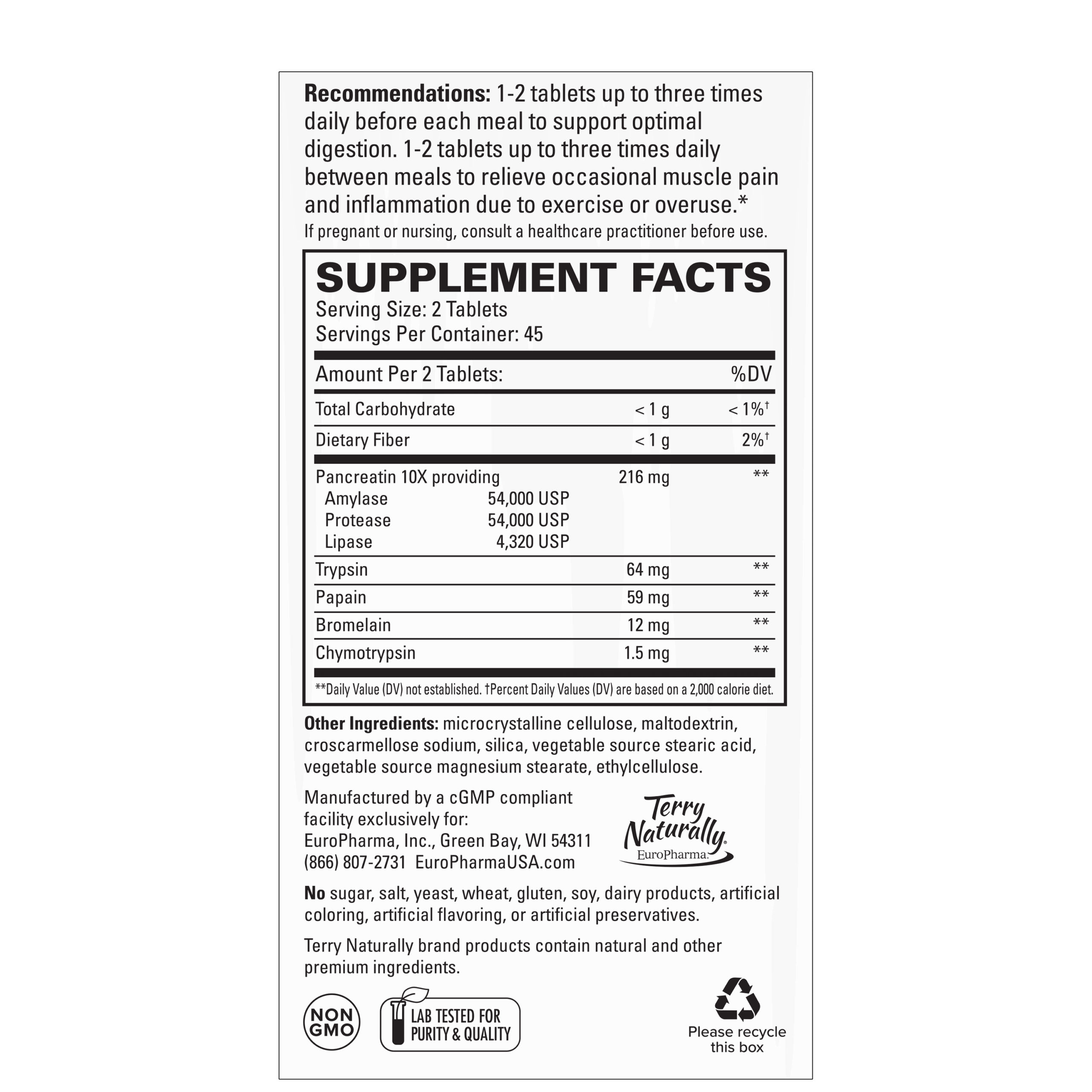 clinical digestive enzymes facts